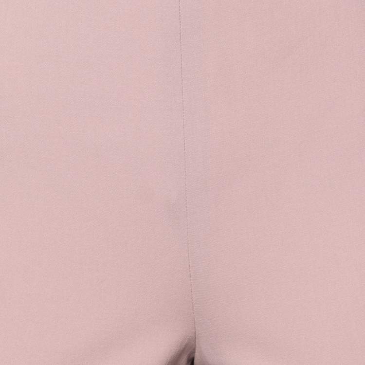 Pre Owned Ralph Lauren Pink Wool High Waist Annie Pants M