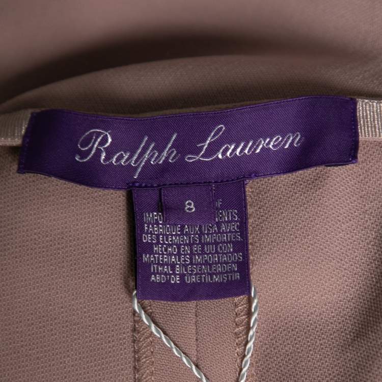 Pre Owned Ralph Lauren Pink Wool High Waist Annie Pants M