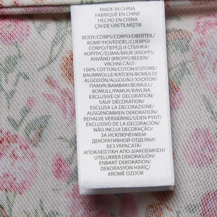 Pre Owned Ralph Lauren Multicolor Floral Cotton Knit Long Sleeve Shirt M