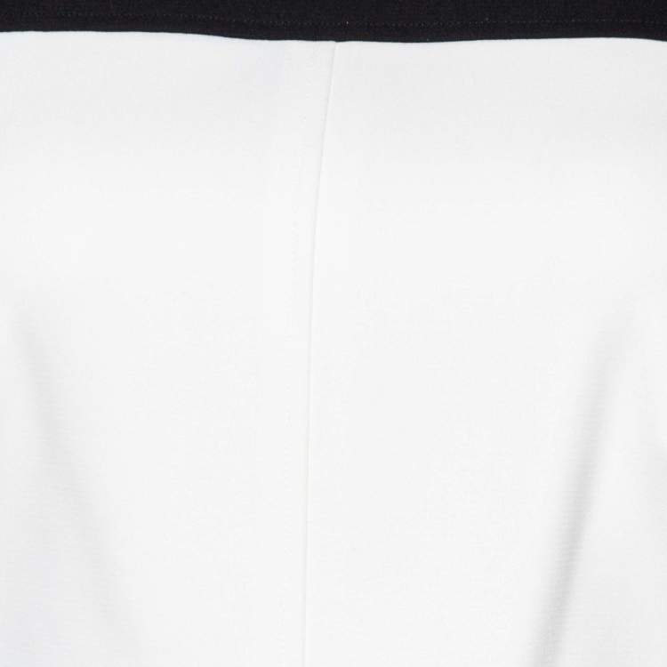 مملوكة مسبقًا Ralph Lauren Monochrome Wool Cady Knee Length Dress M