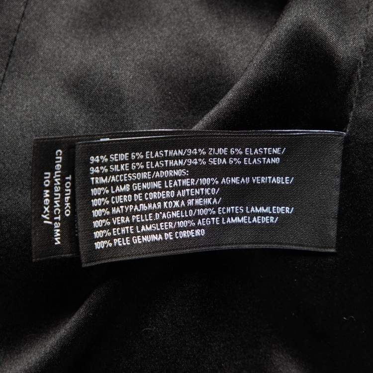 Pre Owned Ralph Lauren Black Shearling Cropped Jacket S