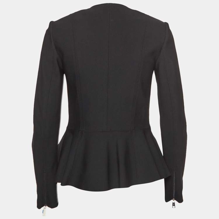 Pre Owned Ralph Lauren Black Synthetic Zip Front Jacket S