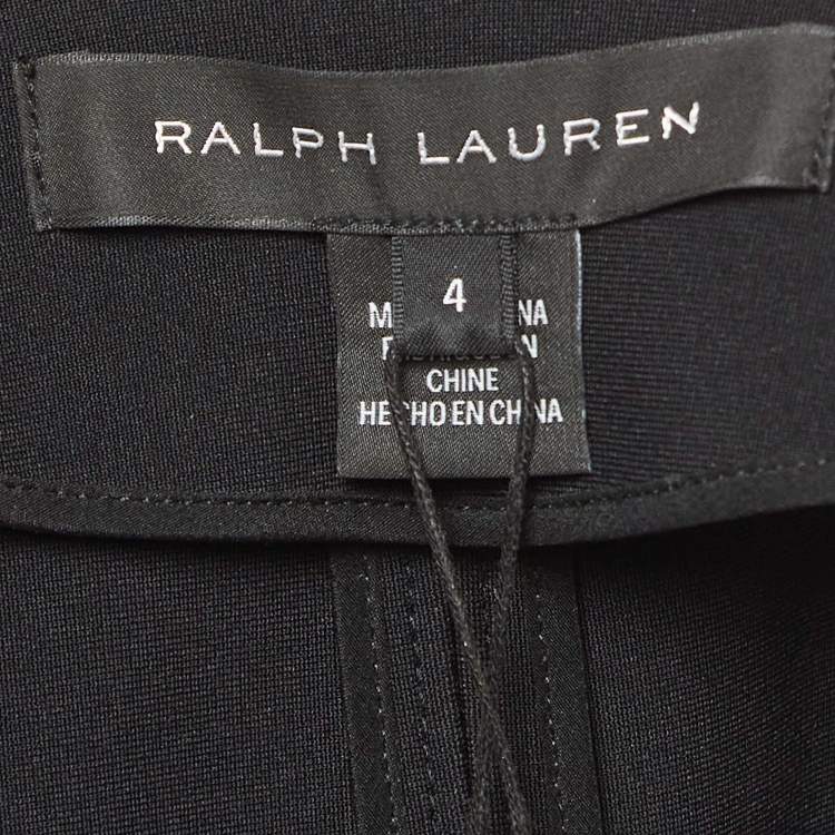 Pre Owned Ralph Lauren Black Synthetic Zip Front Jacket S