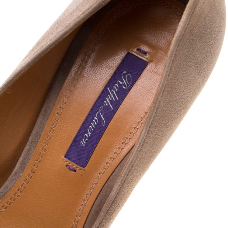 Pre Owned Ralph Lauren Beige Suede Pumps Size 39