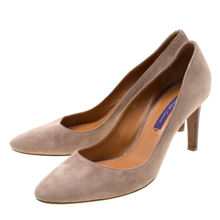 Pre Owned Ralph Lauren Beige Suede Pumps Size 39