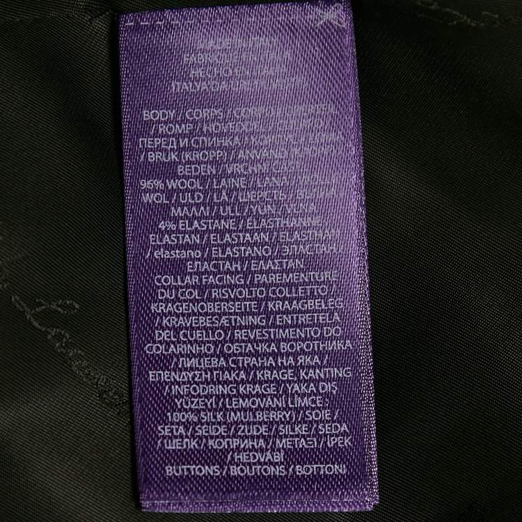 Pre Owned Ralph Lauren Purple Label Black Wool Single Breasted Tuxedo Jacket M