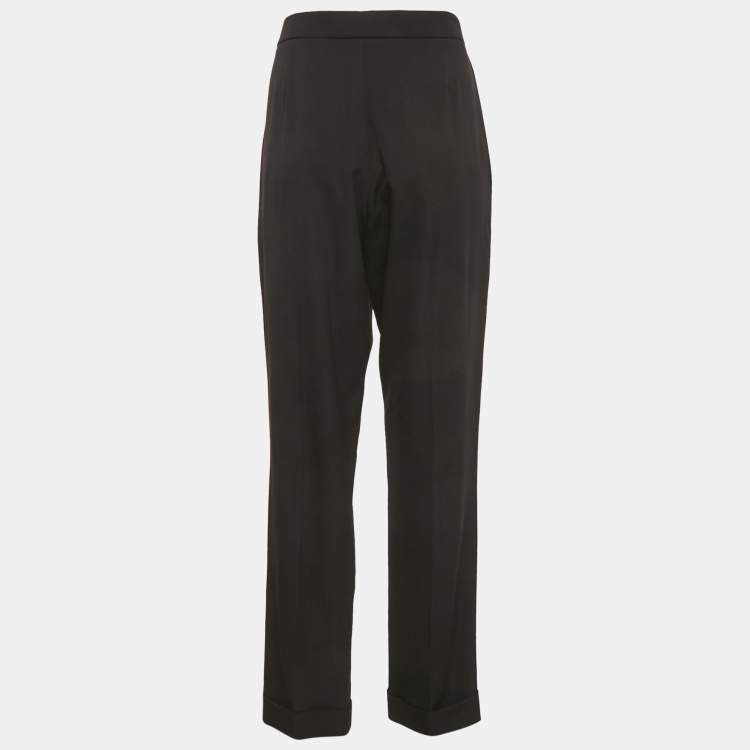 مملوكة مسبقًا Ralph Lauren Purple Label Black Wool Trousers M