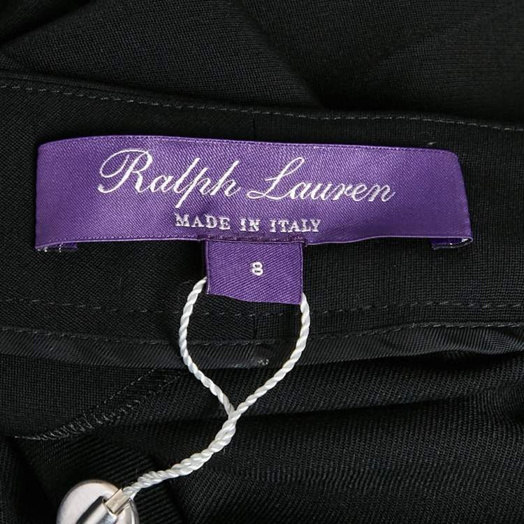 مملوكة مسبقًا Ralph Lauren Purple Label Black Wool Trousers M