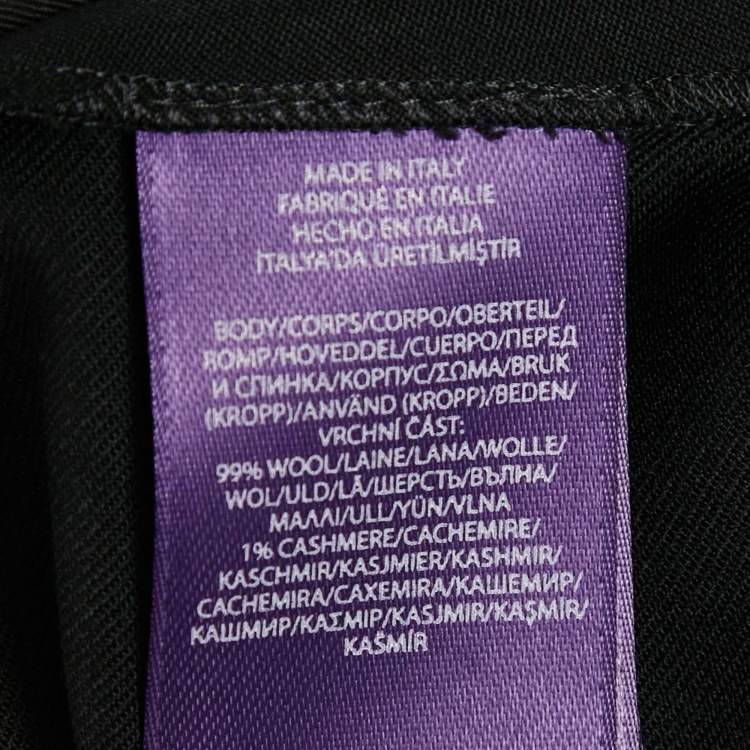 مملوكة مسبقًا Ralph Lauren Purple Label Black Wool Trousers M