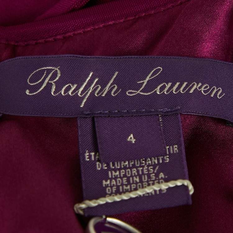 Pre Owned Ralph Lauren Purple Label Violet Jersey Strappy Jumpsuit S