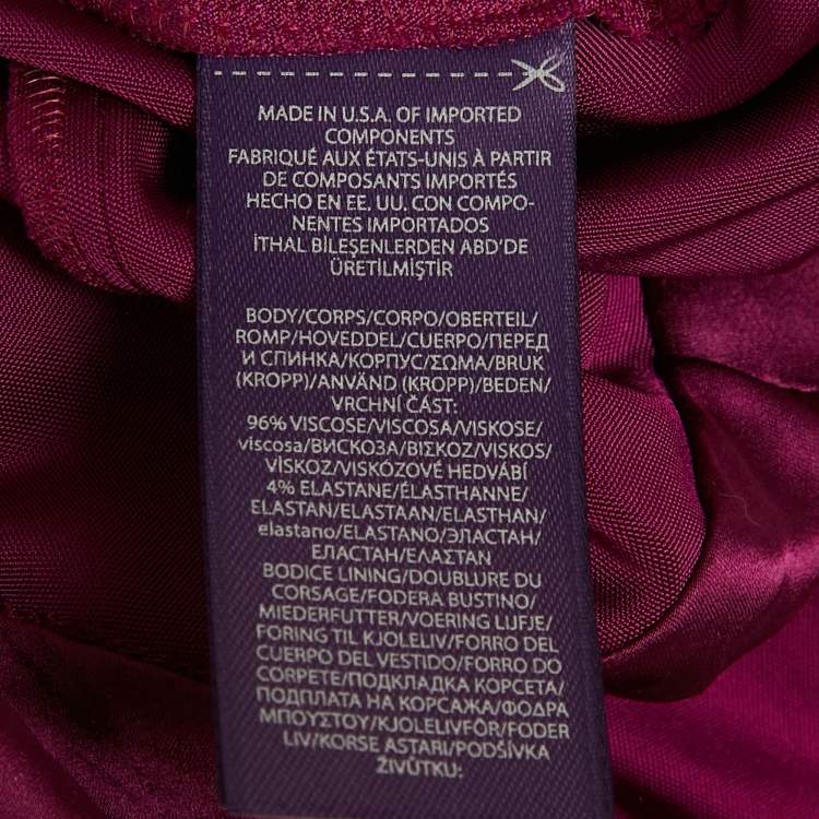 Pre Owned Ralph Lauren Purple Label Violet Jersey Strappy Jumpsuit S