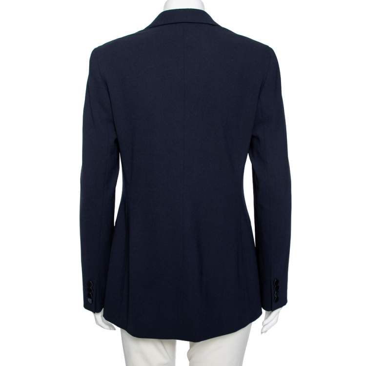 مملوكة مسبقًا Ralph Lauren Purple Label Navy Blue Wool Double Breasted Tuxedo Jacket M
