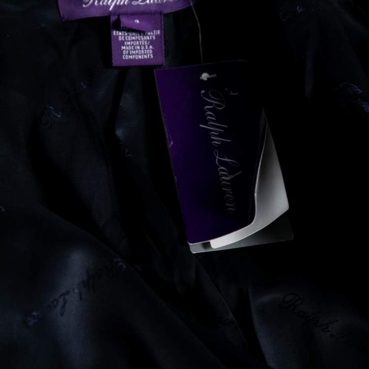 مملوكة مسبقًا Ralph Lauren Purple Label Navy Blue Wool Double Breasted Tuxedo Jacket M