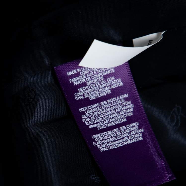 مملوكة مسبقًا Ralph Lauren Purple Label Navy Blue Wool Double Breasted Tuxedo Jacket M