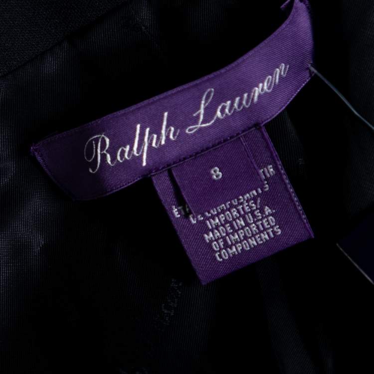 مملوكة مسبقًا Ralph Lauren Purple Label Navy Blue Wool Double Breasted Tuxedo Jacket M