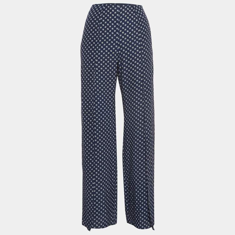 Balenciaga - Printed silk pajama pants blue - The Corner