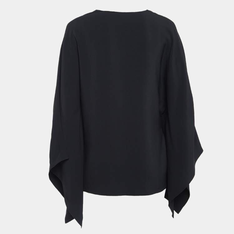 Ralph cheapest Lauren Black Label Noelle Long-Sleeve Cape Top In Black Size 6