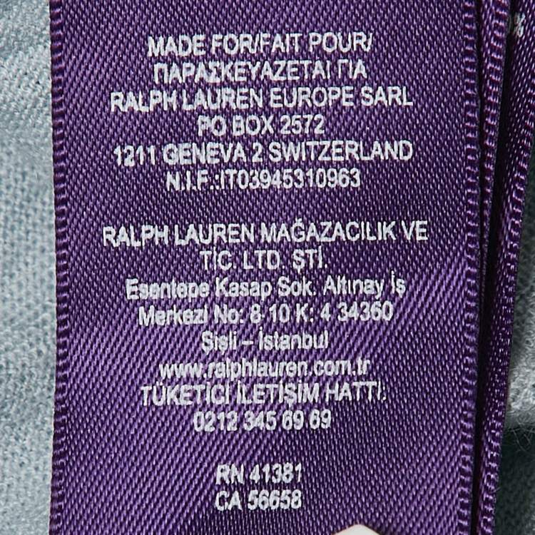 Pre Owned Ralph Lauren Purple Cashmere Button Front Cardigan XS
