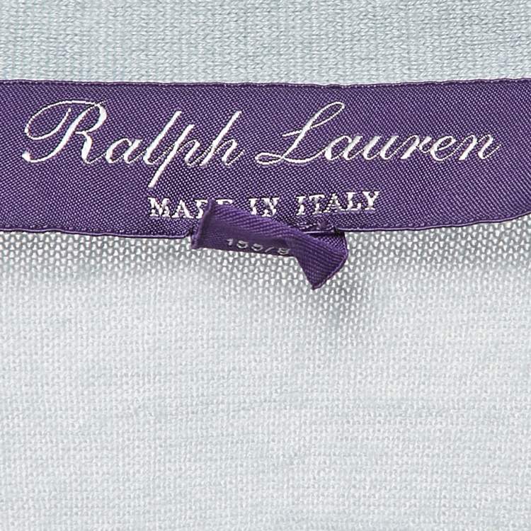 Pre Owned Ralph Lauren Purple Cashmere Button Front Cardigan XS