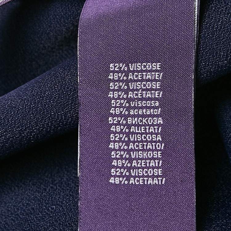 Pre Owned Ralph Lauren Purple Label  Crepe Drape Style Midi Skirt L