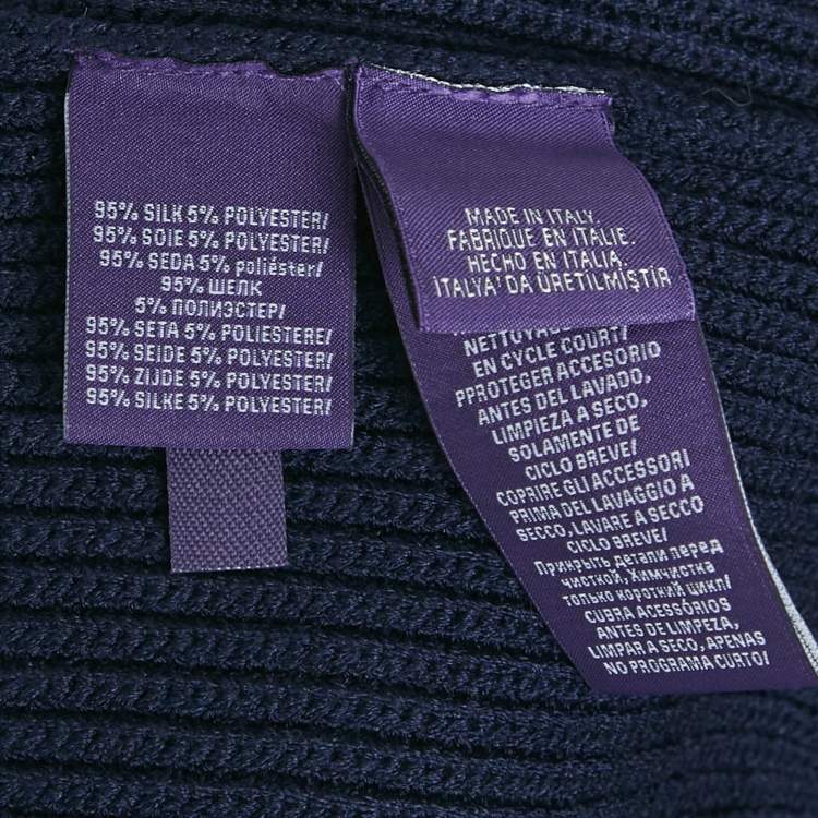 مملوكة مسبقًا Ralph Lauren Purple Label Navy Blue Silk Knit Jumper M