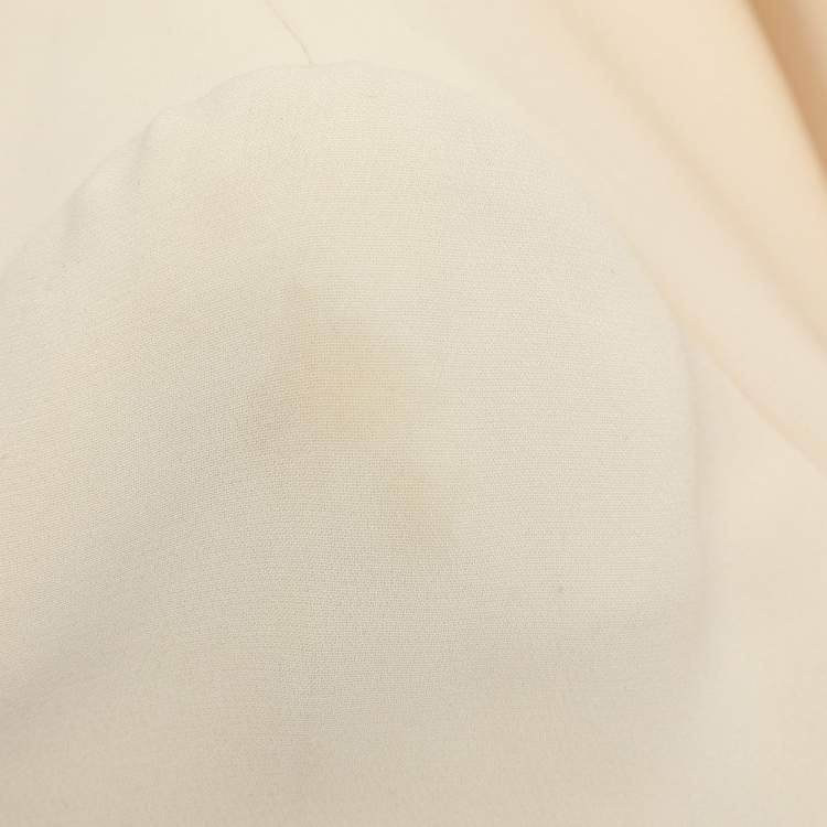 Pre Owned Ralph Lauren Purple Label Beige Silk Single Breasted Tuxedo Blazer S