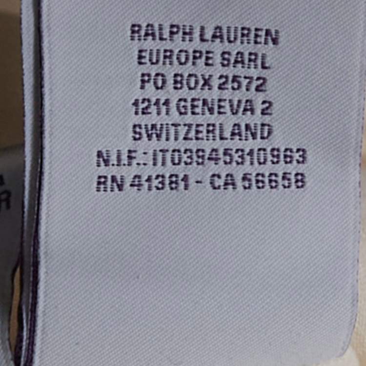 Pre Owned Ralph Lauren Purple Label White Crepe Contrast Stripe Flared Trouser S