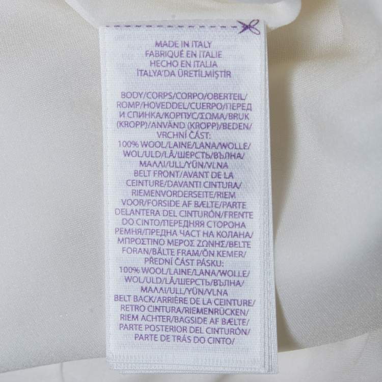 Pre Owned بنطلون رالف لورين بنفسجي حرير أبيض فورمال مقاس صغير - سمول