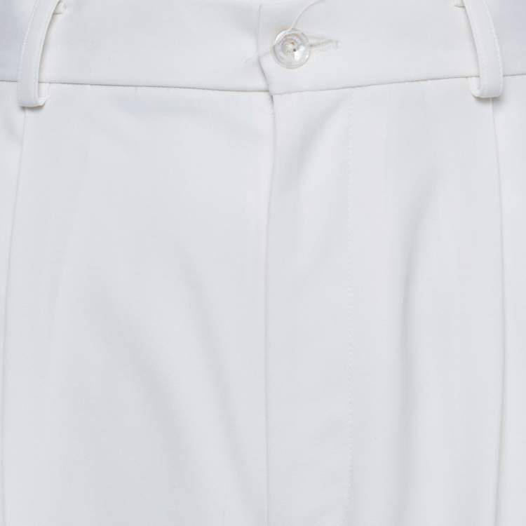 Pre Owned بنطلون رالف لورين بنفسجي حرير أبيض فورمال مقاس صغير - سمول