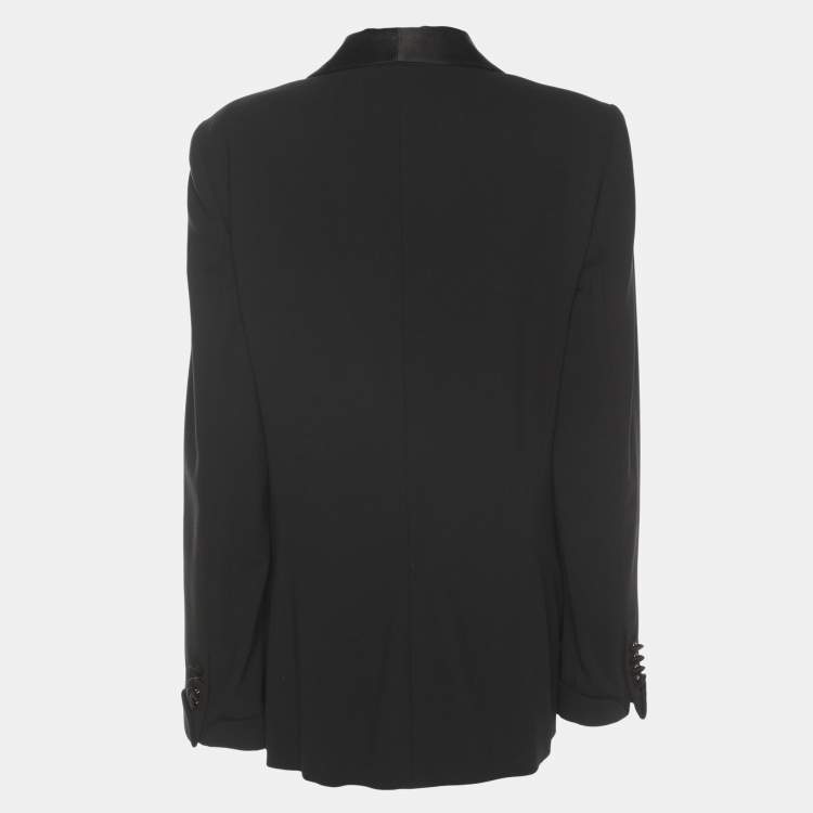 Pre Owned Ralph Lauren Purple Label Black Wool Single Breasted Tuxedo Jacket L