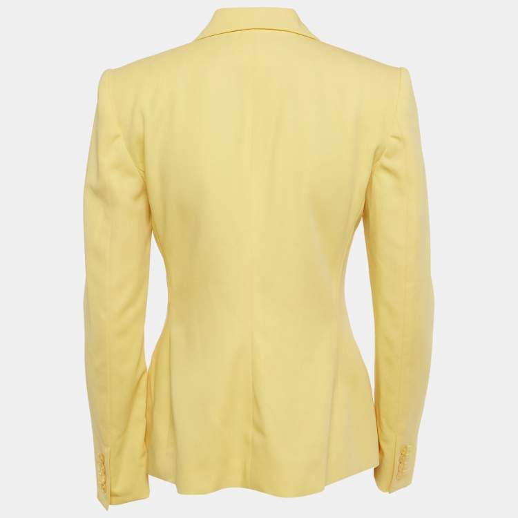 Pre Owned Ralph Lauren Purple Label Yellow Wool Blazer S