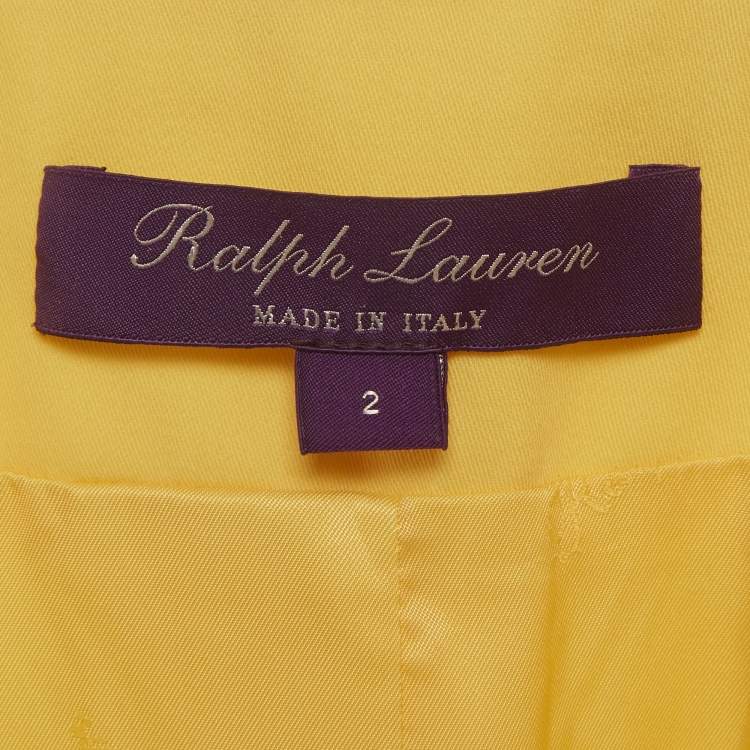 Pre Owned Ralph Lauren Purple Label Yellow Wool Blazer S