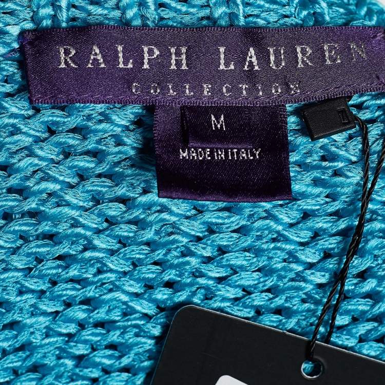 Pre Owned Ralph Lauren Collection Blue Knit Cardigan M