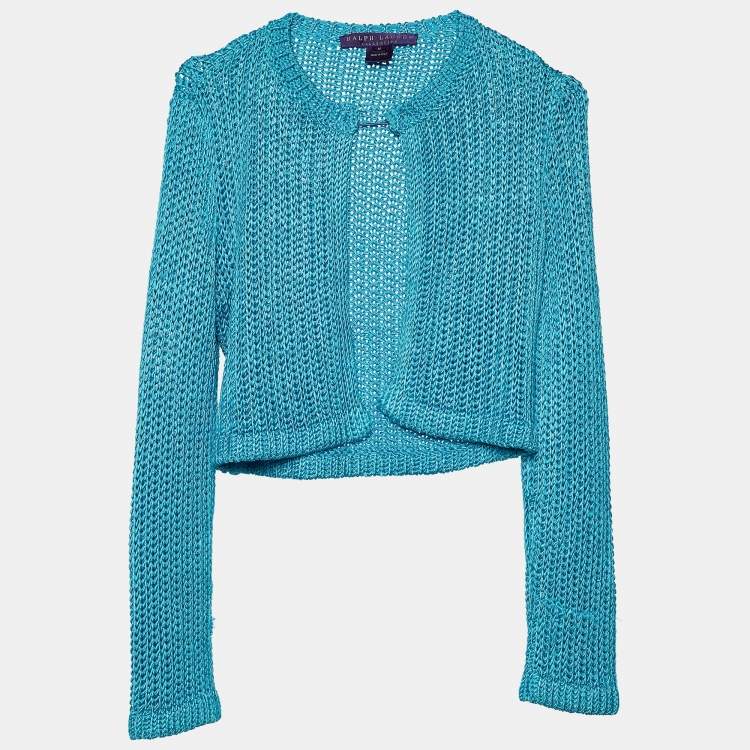 Pre Owned Ralph Lauren Collection Blue Knit Cardigan M