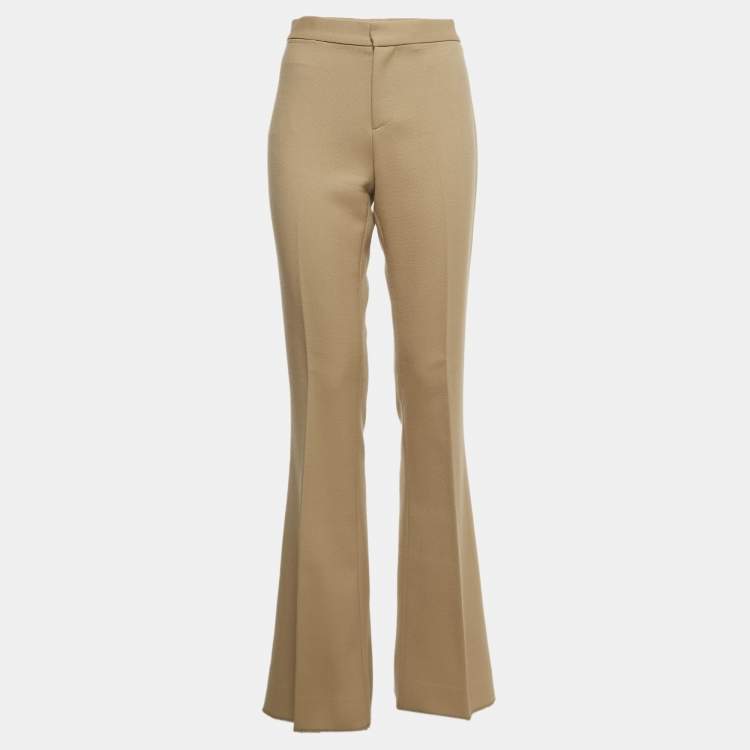 Pre Owned Ralph Lauren Purple Label Beige Wool Trousers S
