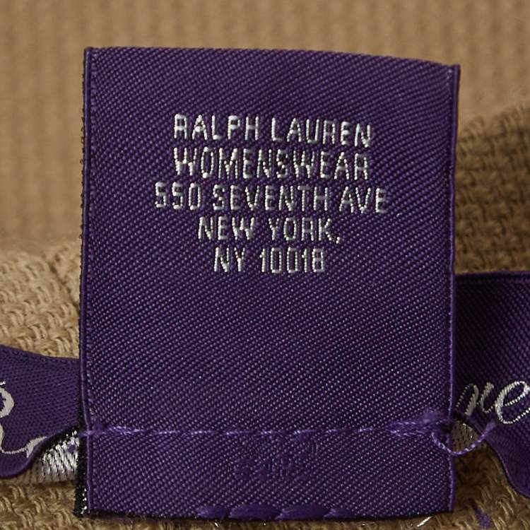 Pre Owned Ralph Lauren Purple Label Beige Wool Trousers S