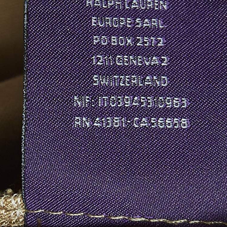 Pre Owned Ralph Lauren Purple Label Green Cotton Blend Cargo Pant M 
