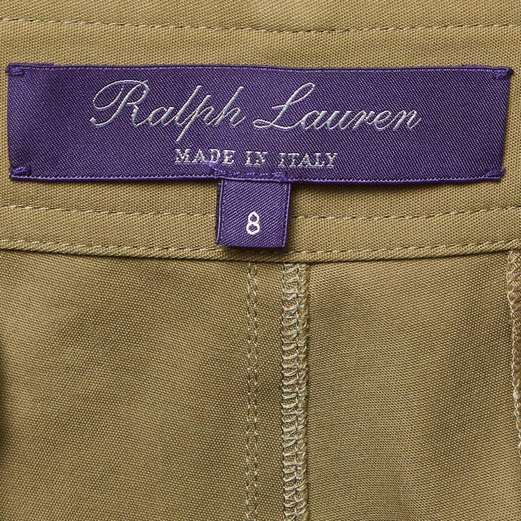 Pre Owned Ralph Lauren Purple Label Green Cotton Blend Cargo Pant M 