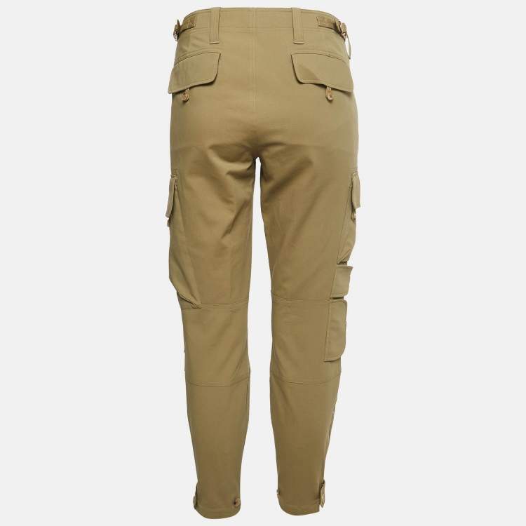 Pre Owned Ralph Lauren Purple Label Green Cotton Blend Cargo Pant M 