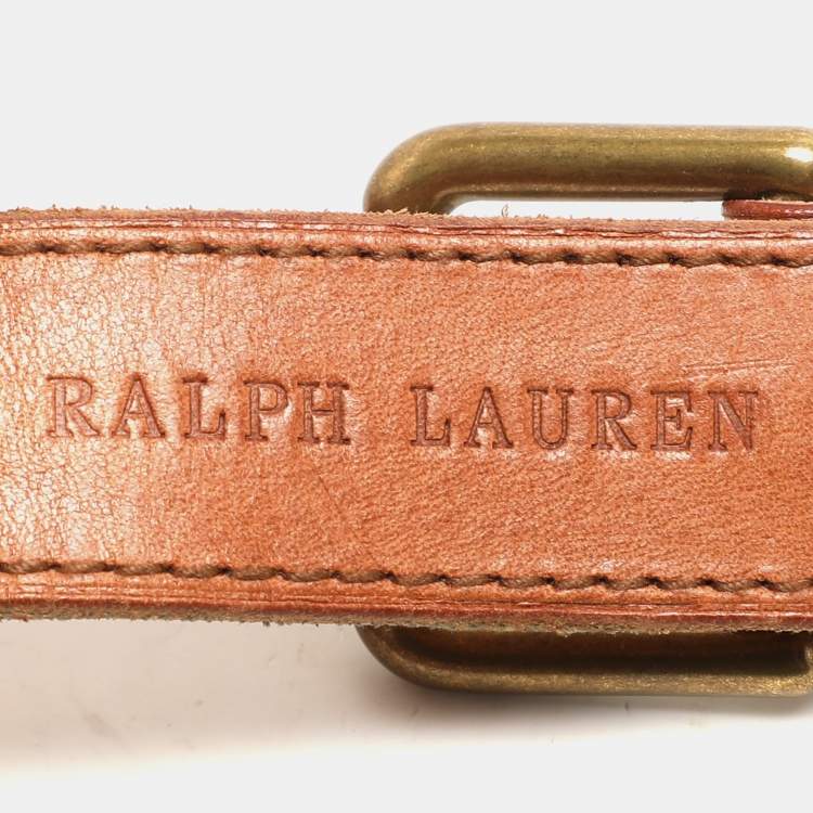Pre Owned Ralph Lauren Brown Leather and Rope Braided Waist Belt M