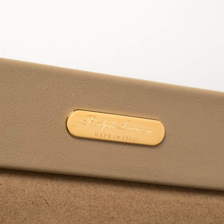 Pre Owned Ralph Lauren Beige Suede Small Brooke Jewellery Box