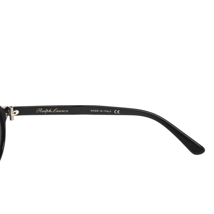 Pre Owned Ralph Lauren Black Acetate PL 9763 Round Sunglasses