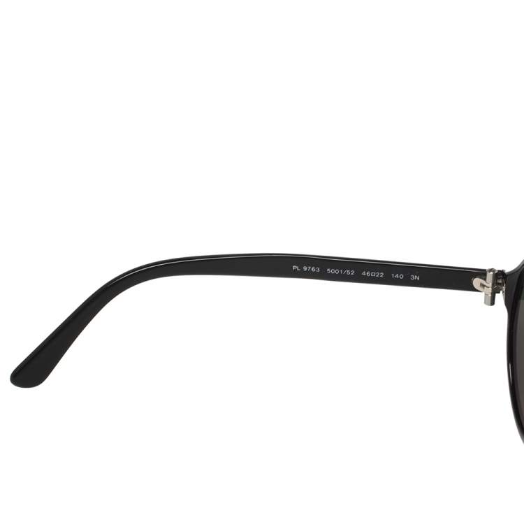 Pre Owned Ralph Lauren Black Acetate PL 9763 Round Sunglasses