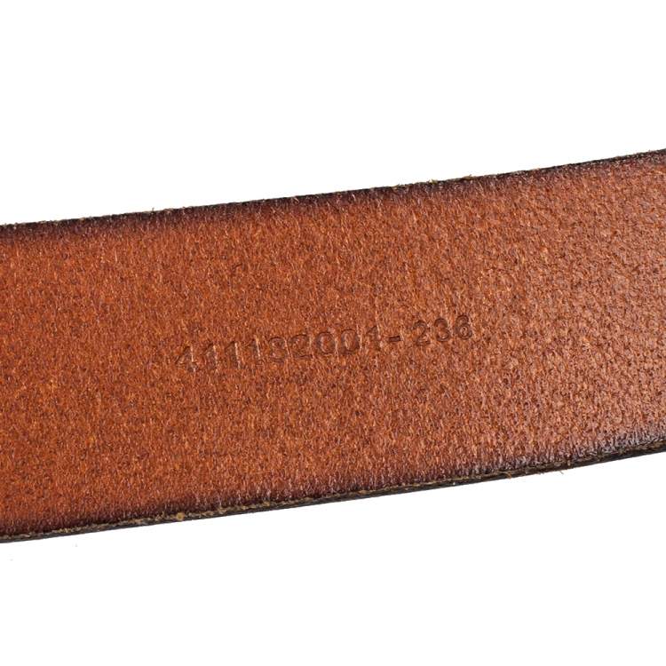 Pre Owned Ralph Lauren Tan Leather Equestrian Waist Belt 85CM