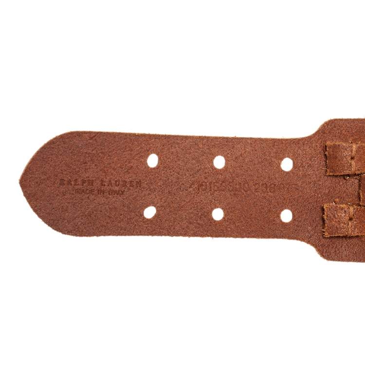 Pre Owned Ralph Lauren Brown Leather Waist Belt XL