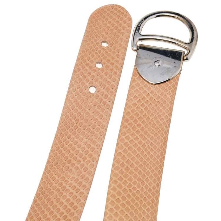 Pre Owned Ralph Lauren Beige Python Belt 95CM