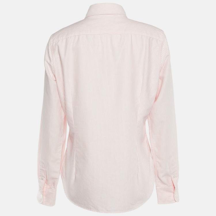 Pre Owned Ralph Lauren Pink Pinstripe Buttoned Down Shirt XL