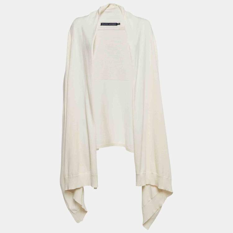 Pre Owned Ralph Lauren Cream Rib Knit Cardigan XS/S