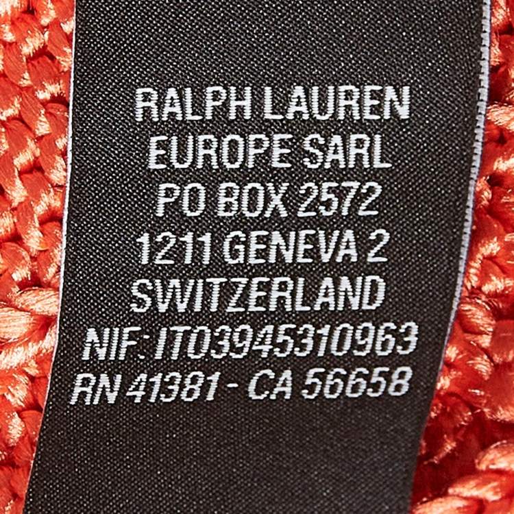 Pre Owned Ralph Lauren Orange Cable Knit Sweater XS