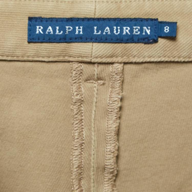 Pre Owned Ralph Lauren Green Cotton Drill Breeches Pants M